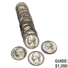 [29] 1938-D Jefferson Silver Nickel Roll