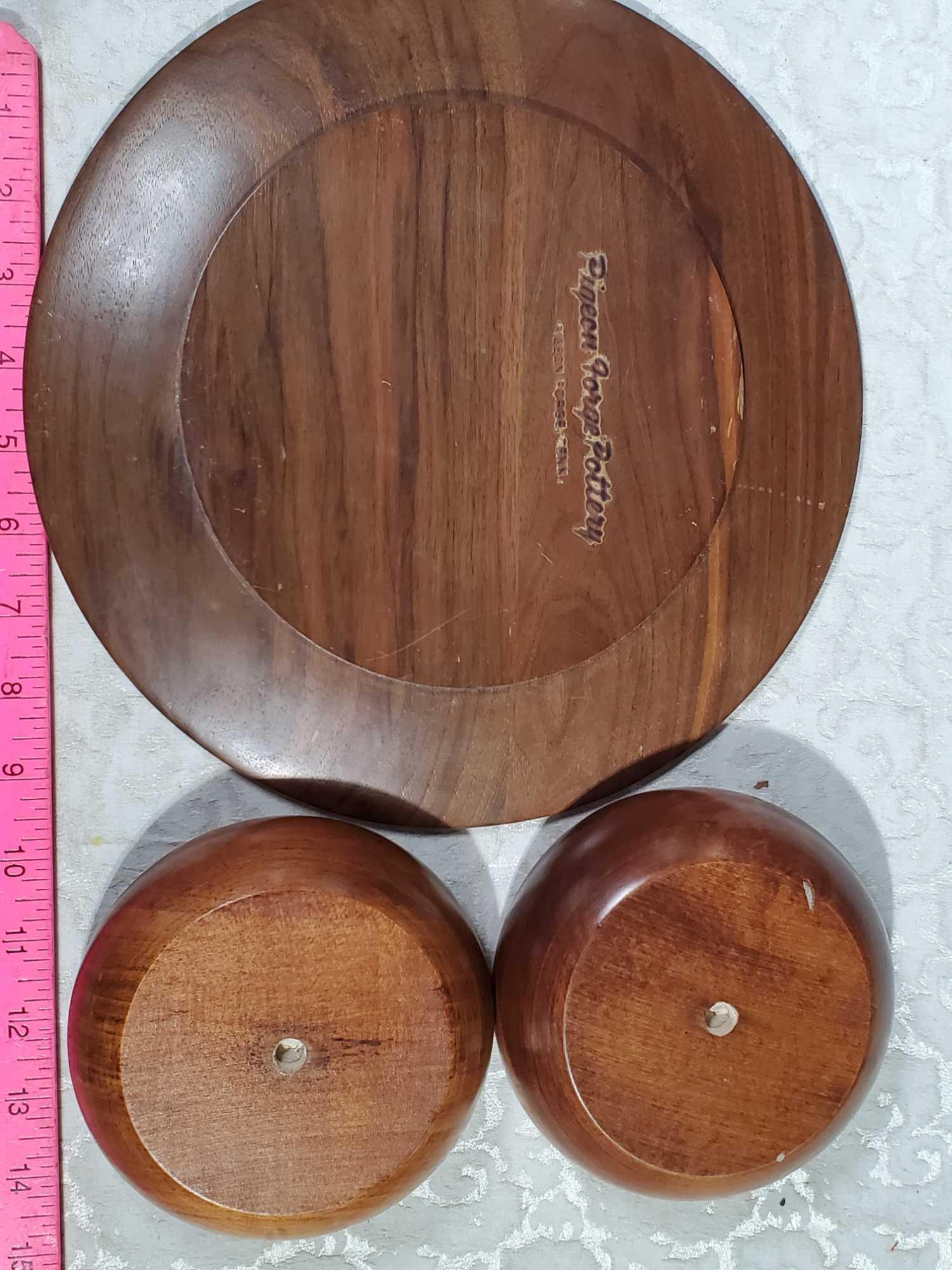Collection Of Hand Carved Wooden Tablewares