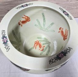 Hand Painted Satsuma Fish Bowl / Planter