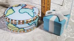 Herend, Tiffany & Co, Wedgwood, Lenox, Inlaid Wood and Other Novelty and Trinket Boxes