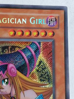 Yu-Gi-Oh! First Edition Dark Magician Girl MFC-000 Secret Rare LP Trading Card from 2003 Magician's