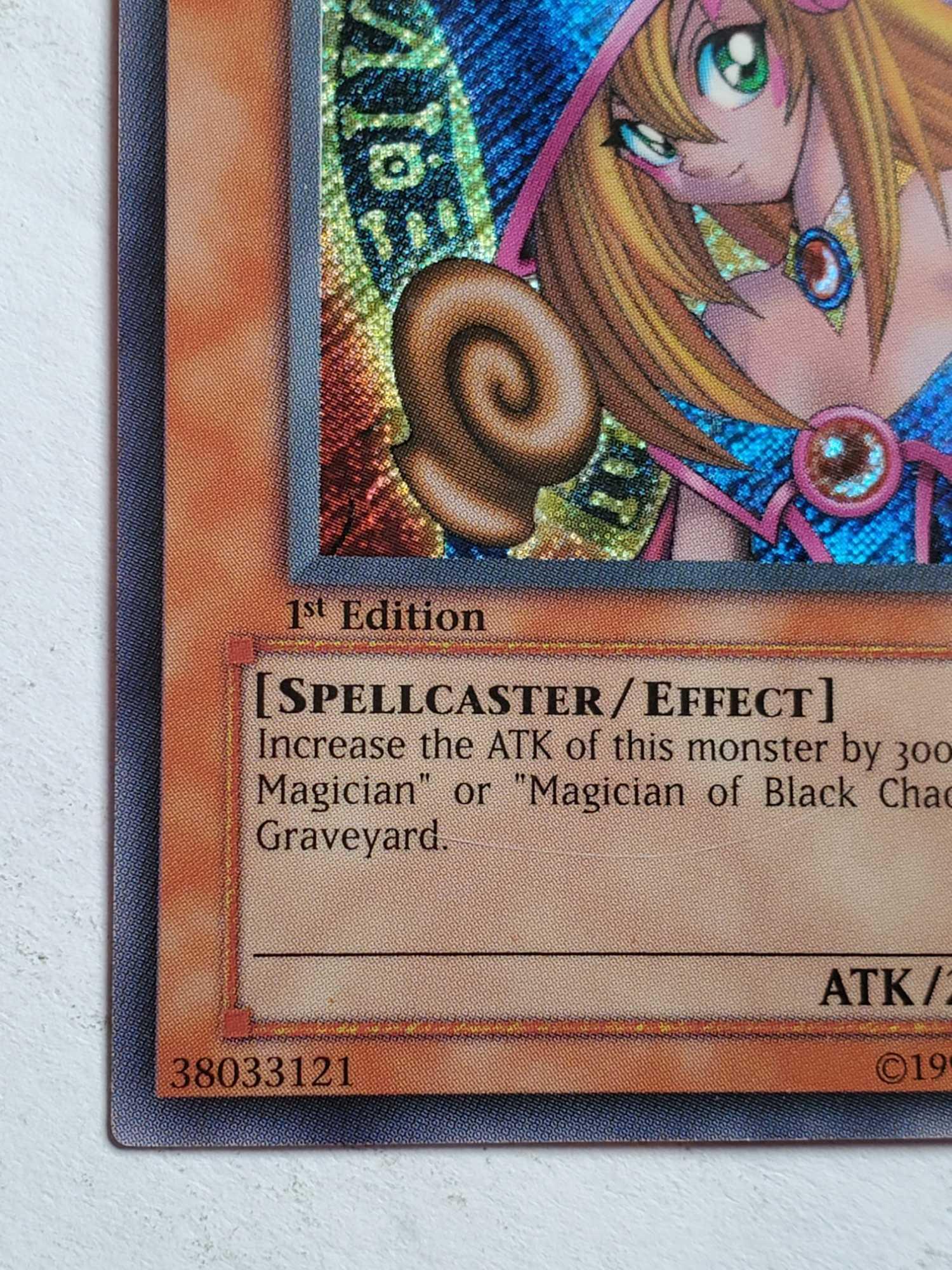 Yu-Gi-Oh! First Edition Dark Magician Girl MFC-000 Secret Rare LP Trading Card from 2003 Magician's