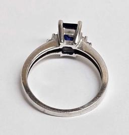 14 Gold Sapphire and Diamond Ring