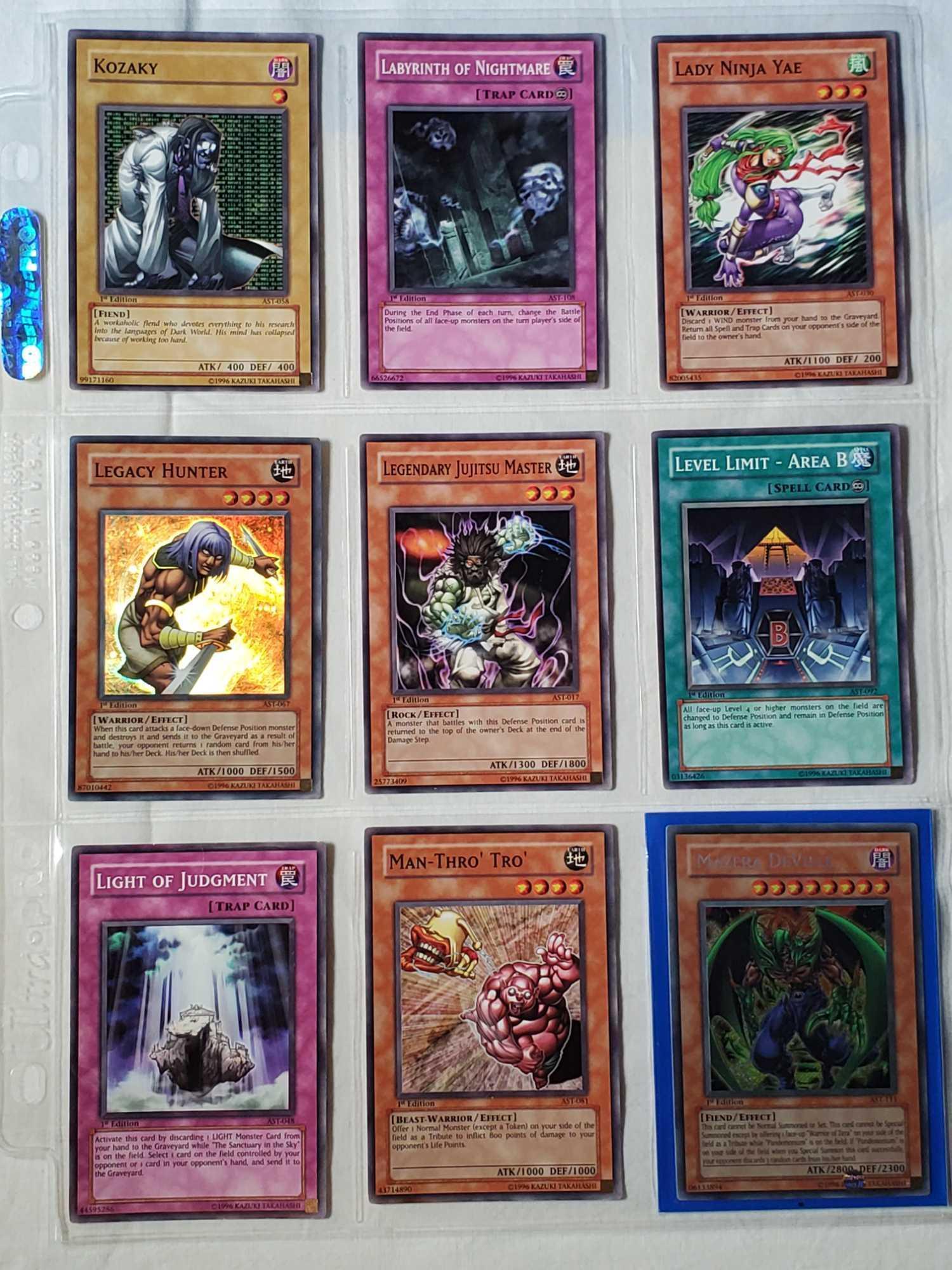 Full Set of 112 First Edition Yu-Gi-Oh! 2004 Ancient Sanctuary AST Trading Cards