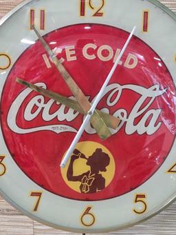1951 Coca Cola Ice Cold Silhouette Girl Clock