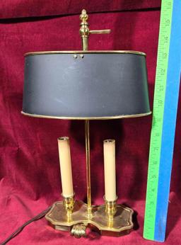 Vintage Petite Candelabra Bouillotte Style Table Lamp