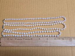 3 Hand Knotted Freshwater Pearl Necklaces with 14k Gold Clasps