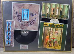 Framed The Band Styx Montage With 4 Autographs