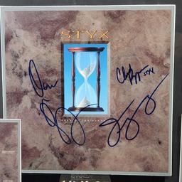 Framed The Band Styx Montage With 4 Autographs