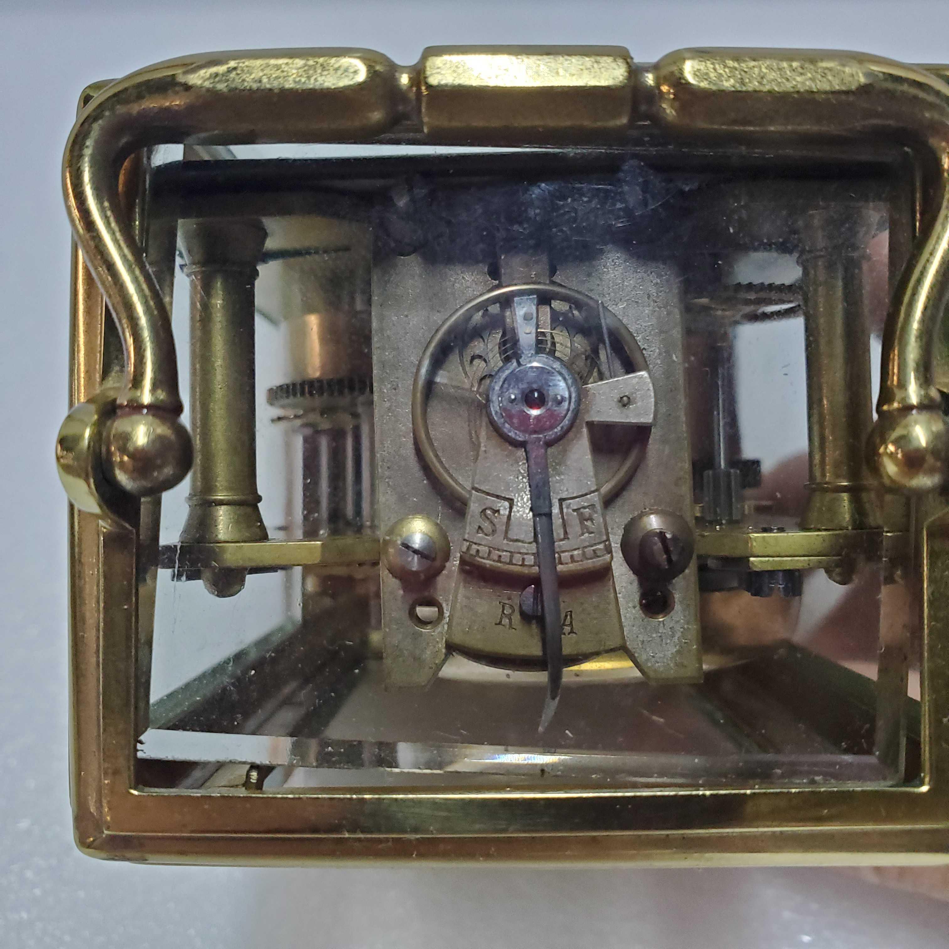 An Antique French AD Mougin / Henri Acier, Carriage Alarm Clock, Late 19th C. Working With Key