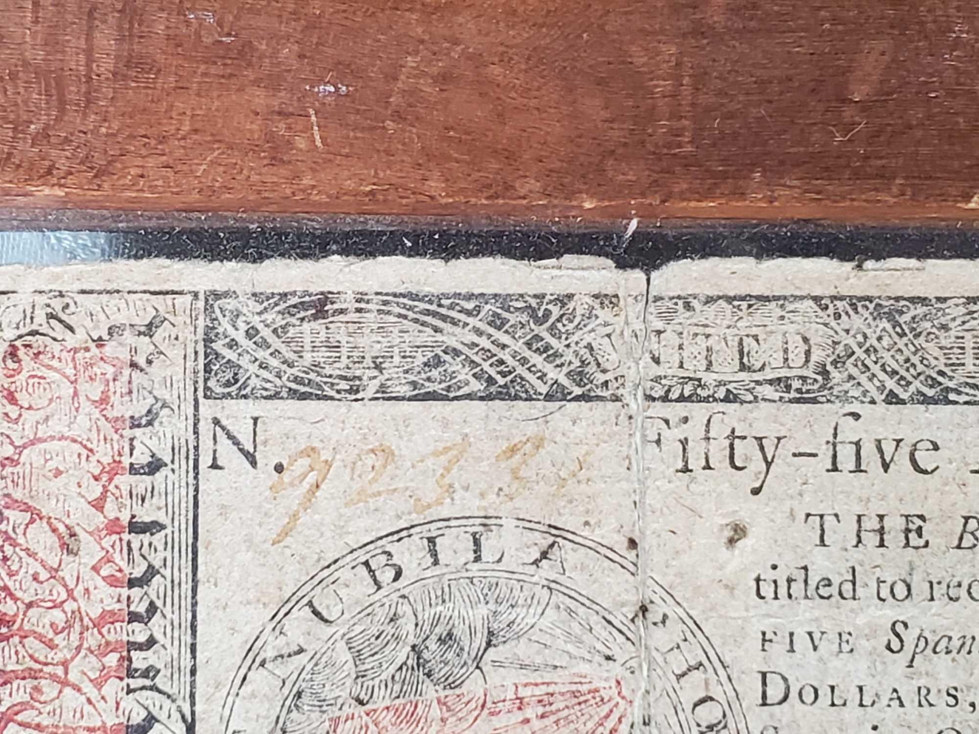 Continental Currency January 14 1779 55 Dollar Note