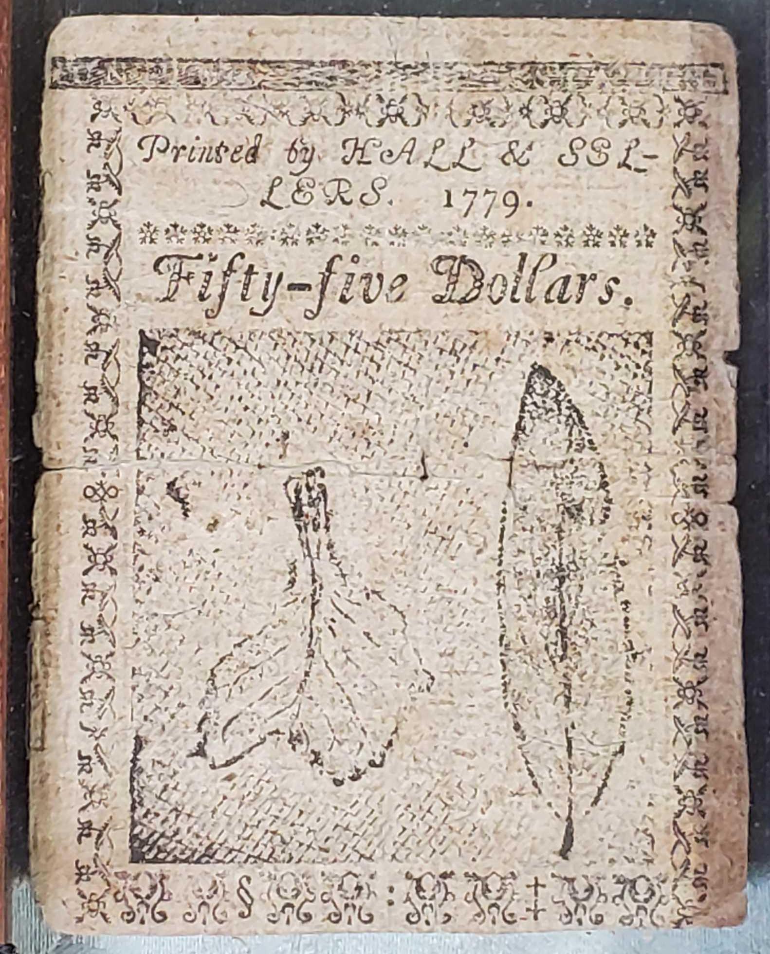 Continental Currency January 14 1779 55 Dollar Note