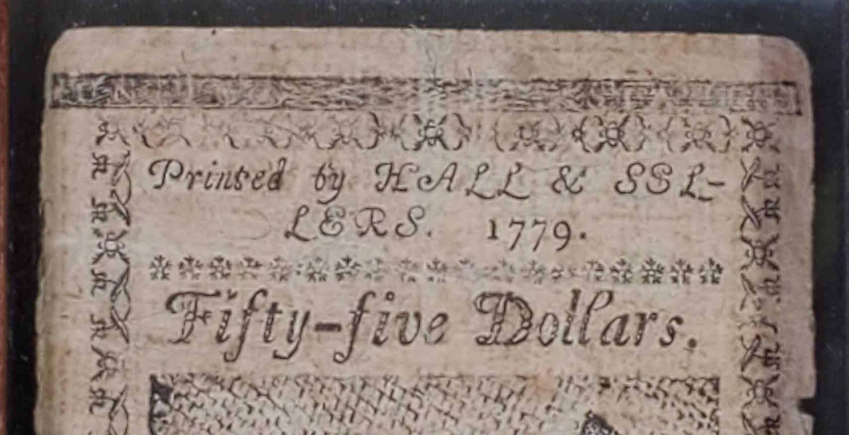 Continental Currency January 14 1779 55 Dollar Note