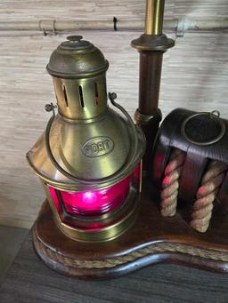 Pair of Port & Starboard Nautical Theme Lamps