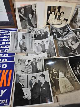 Vintage Campaign Signs, Signed George Bush Photos, & Black and White Photos of Pulaski Assoc.