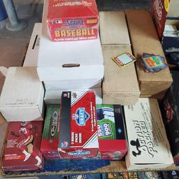 3 Tier Cart of Football Cards and Collectibles