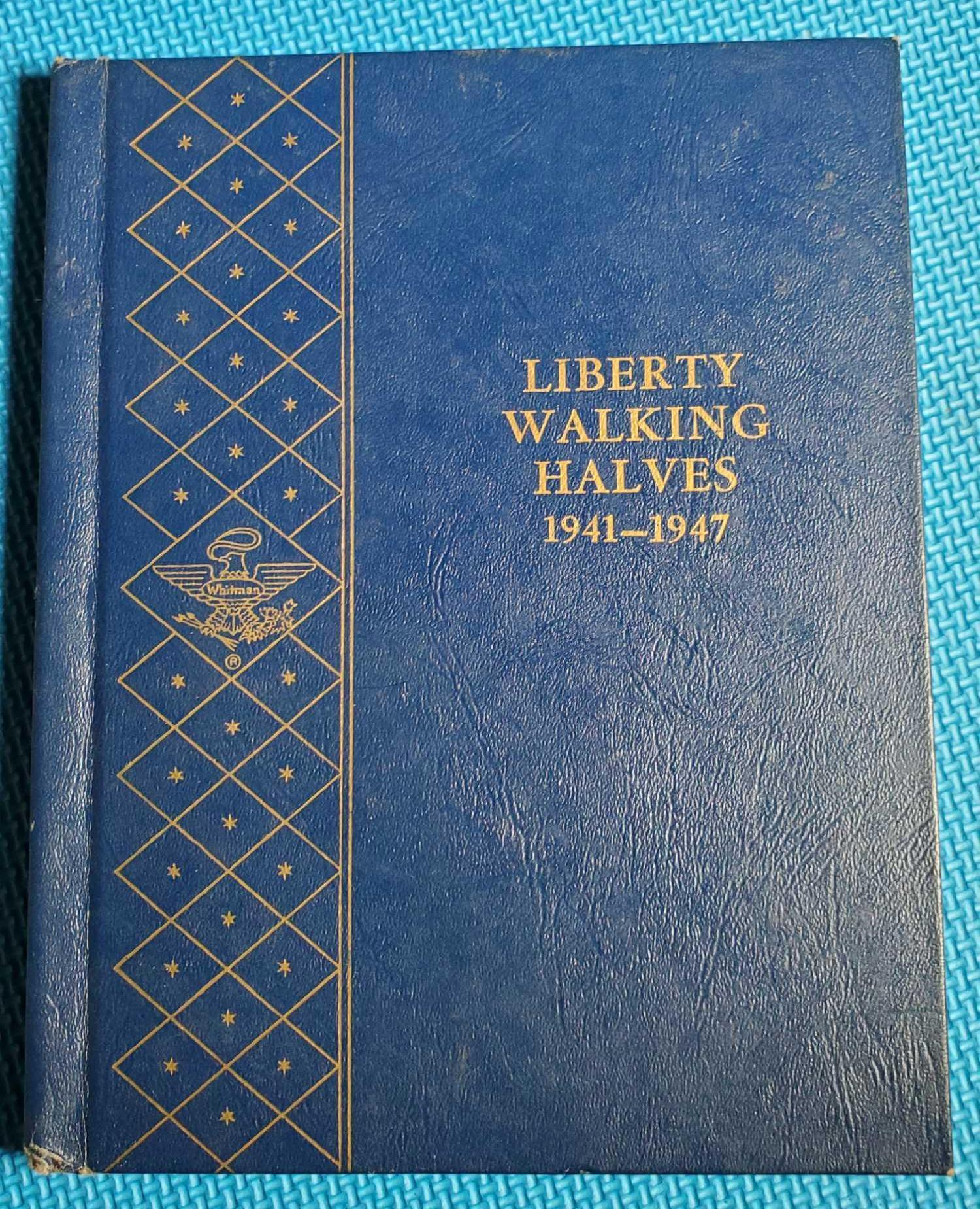 US Silver 1941-1947 Walking Liberty Silver Half Dollars Album (Complete)