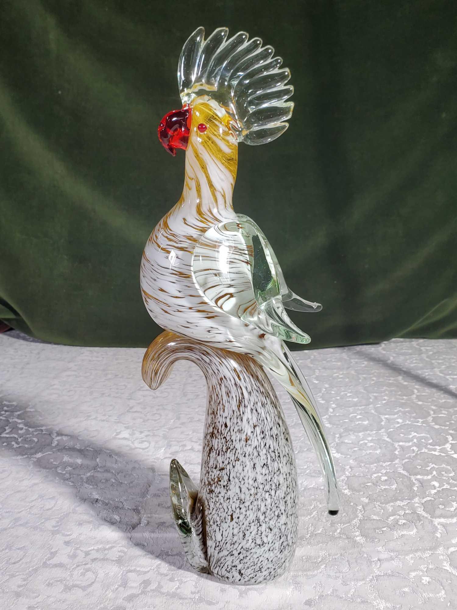 4 Art Glass Bird and Animal Figures