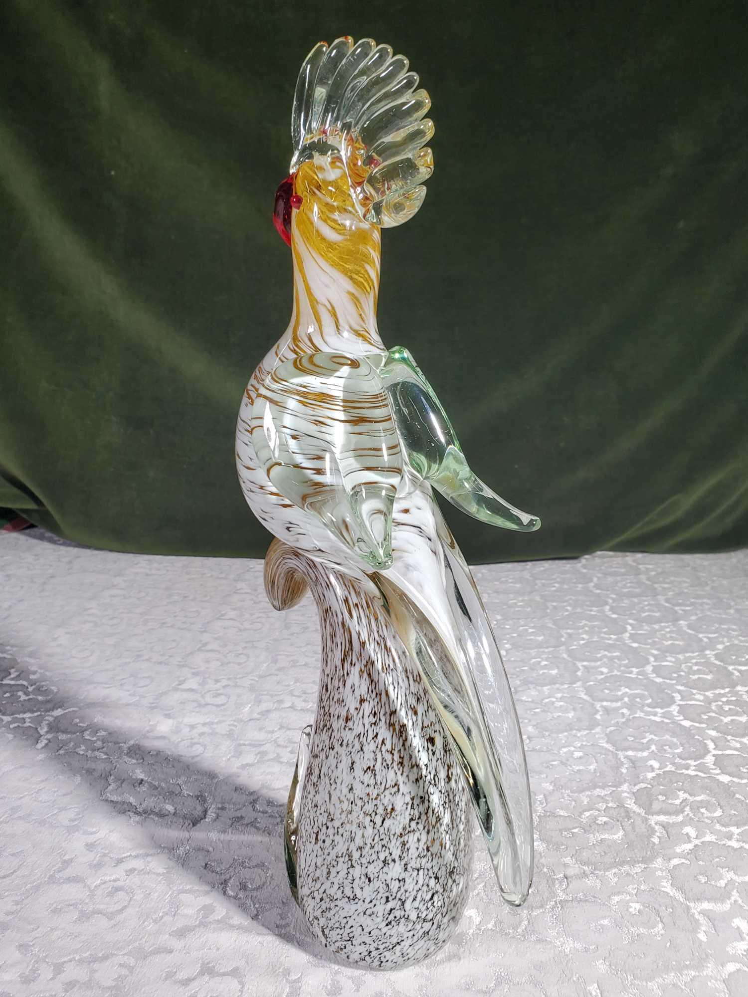 4 Art Glass Bird and Animal Figures
