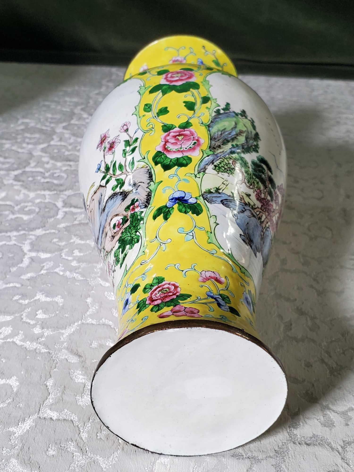 3 Chinese Porcelain and Enamel Decorated Vases