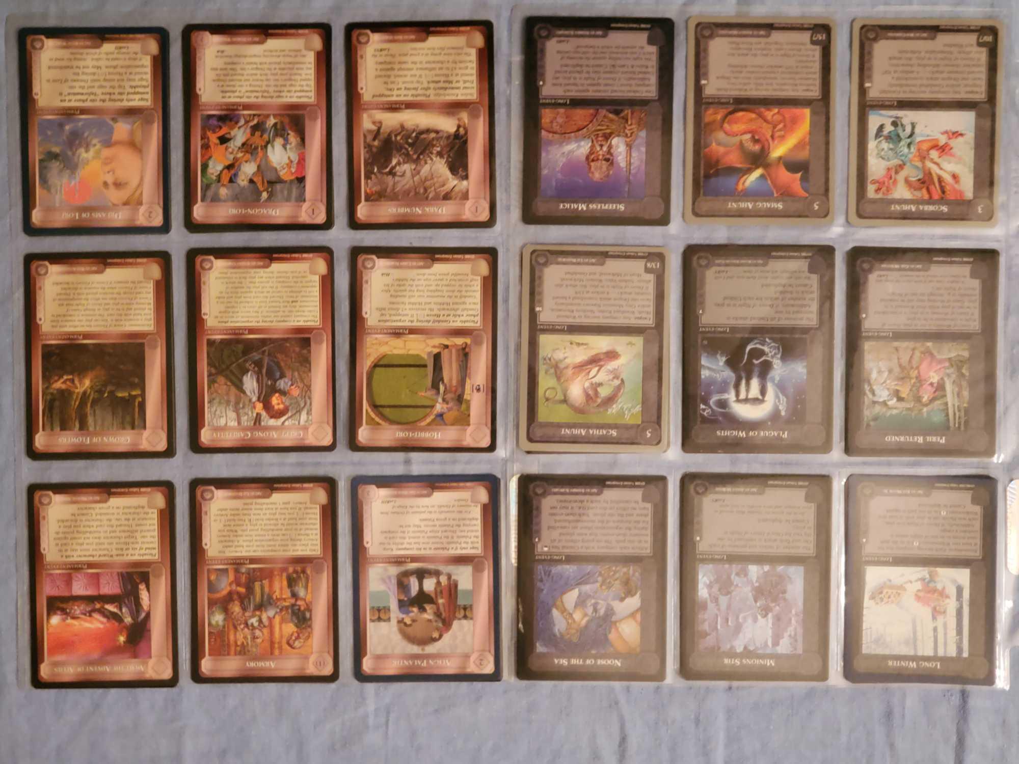 700+ 1990s MECCG Middile Earth Collectible Card Game Cards with Lidless Eye Backs