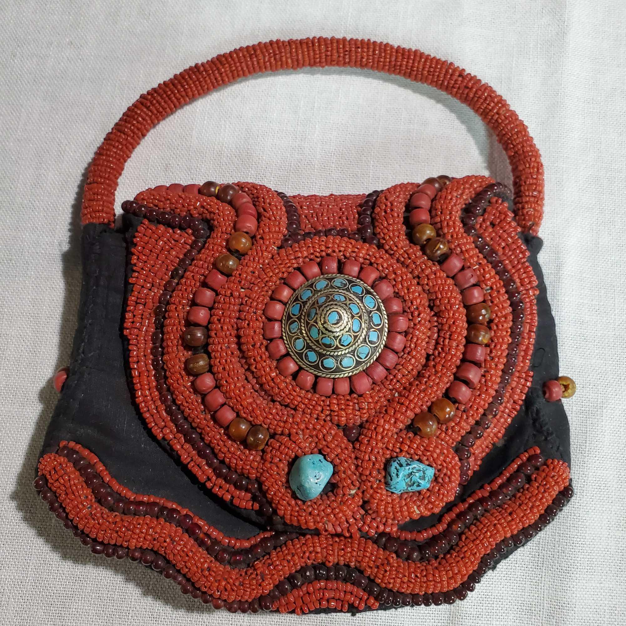 Indigenous Cultures Pottery, Basketware and Beaded Purse