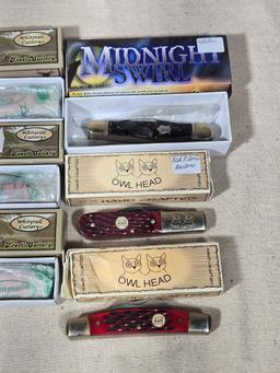 New Old Stock of Magnum, Whitetail Cutlery, & Owl Head Pocket Knives