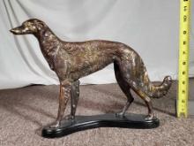 Vintage Whippet Bronze Sculpture