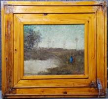 Robert "RX" Boykin (1928-2018) Impressionist Oil on Board Landscape Painting