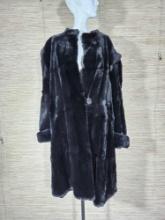 Vintage Beaver Fur Midi Coat