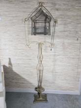 Cute Vintage Iron Stand Bird Cage