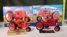 2 Franklin Mint 1:12 Scale Precision Model Tractors in Original Boxes - Case SC and Farmall F-20
