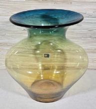 Large Blenko Desert Green Vase