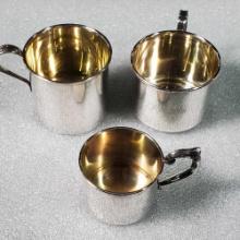 Collection Of 3 Sterling Silver Baby Cups