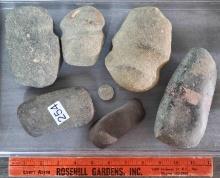 Collection Of Early Groved & Smooth Hardstone Axes