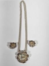 ESPO Joseph Esposito Sterling Silver Necklace with Matching Earrings