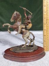 8" Crazy Horse Mounted Warrior Limited Edition CA Pardell Native America Sculpture