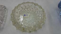 crystal ashtrays, lot of two