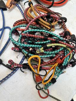 Box Lot/Bungee Cords, Jumper Cables, Traffic Warning Reflective Triangles, ETC
