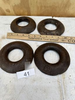 Vintage Cast Iron Quoits Ring Toss Game