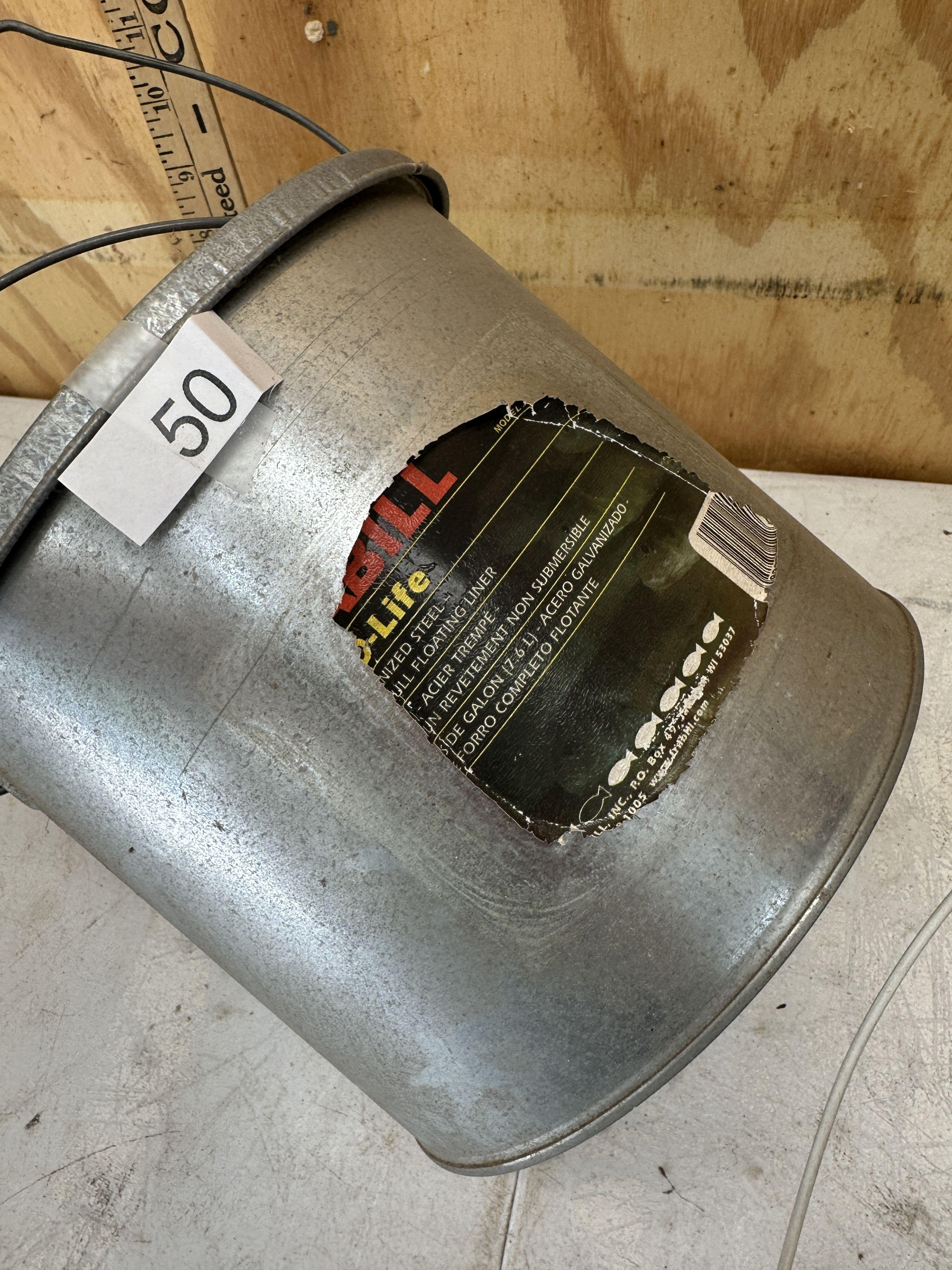 Frabill Galvanized Metal Minnow Bucket