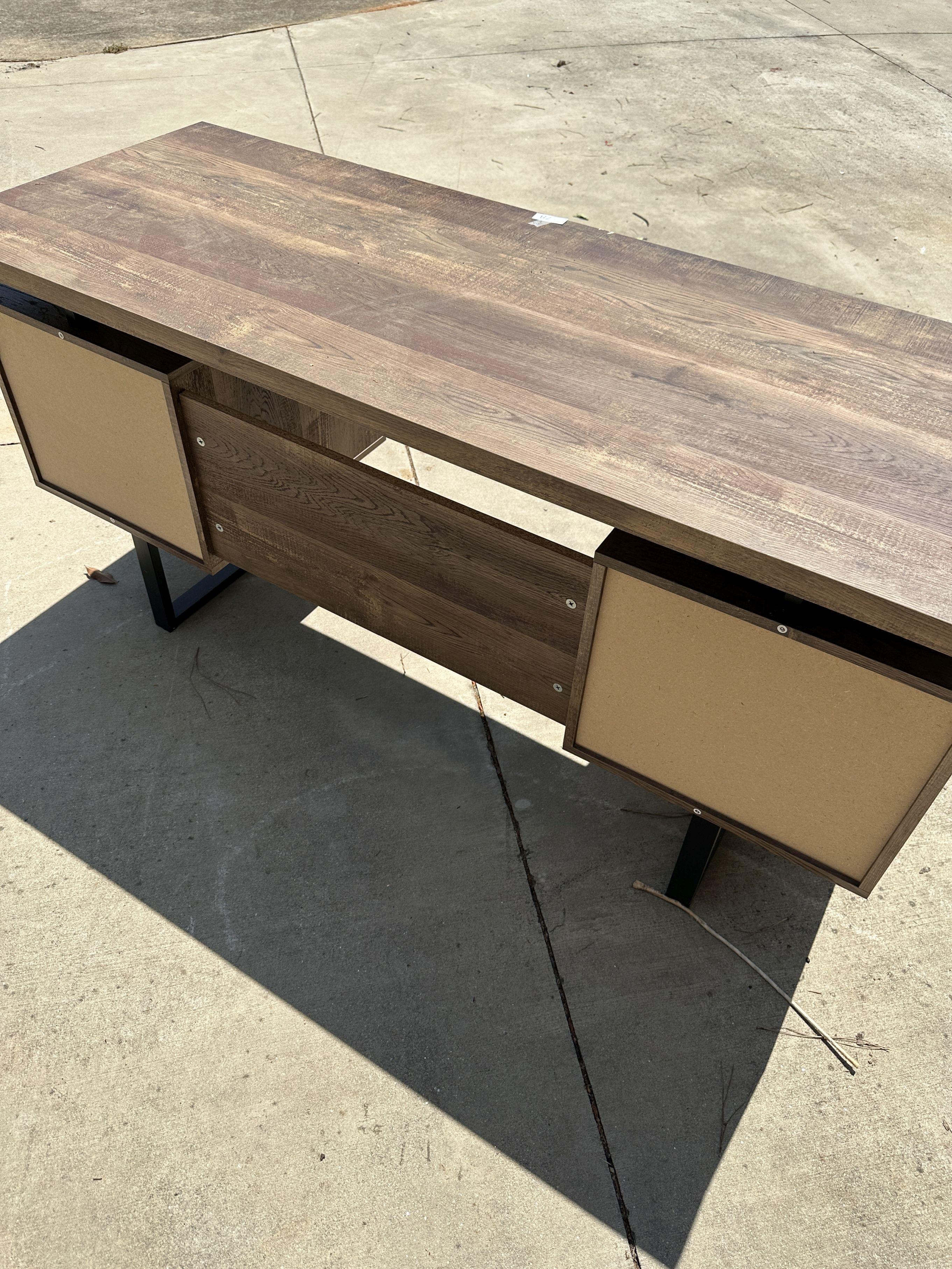 Large Wooden 3 Drawer Desk (Local Pick Up Only)
