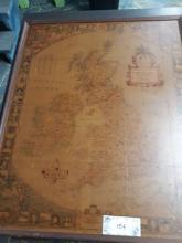 Vintage British Isles Framed Map
