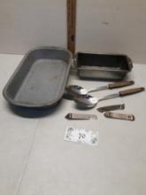 Kitchenware, pans, spoons , can openers