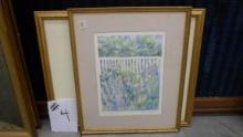 signed limited edition print, floral image by michele kennedy, titled summer garden #175/1500 dated
