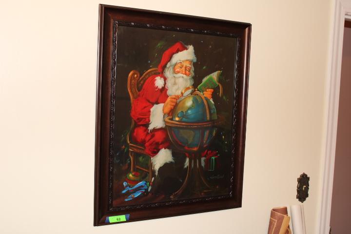 Large Framed Santa Print