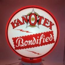 Kanotex Bondified Gasoline Pump Globe w/ Red Ripple body