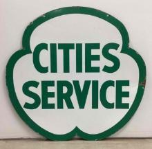 48" Cities Service Clover Porcelain Sign