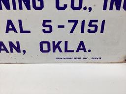 Early and Rare Rock Island Porcelain Sign Duncan, OK