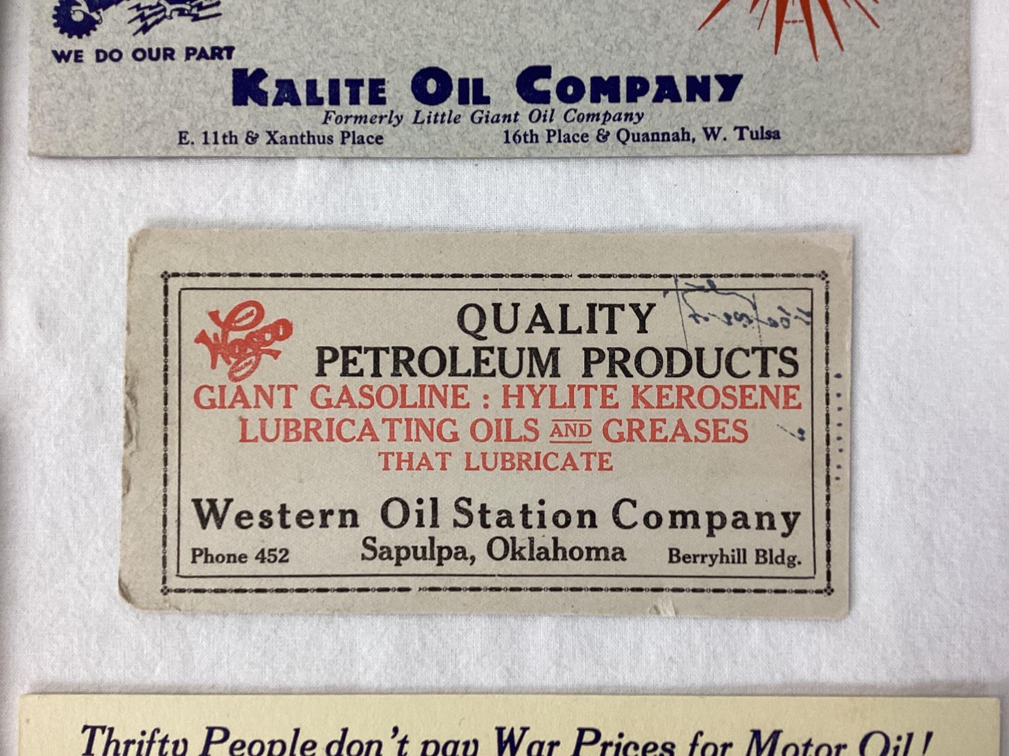 Early & Rare Tulsa and Sapulpa Oklahoma Oil Company Blotters